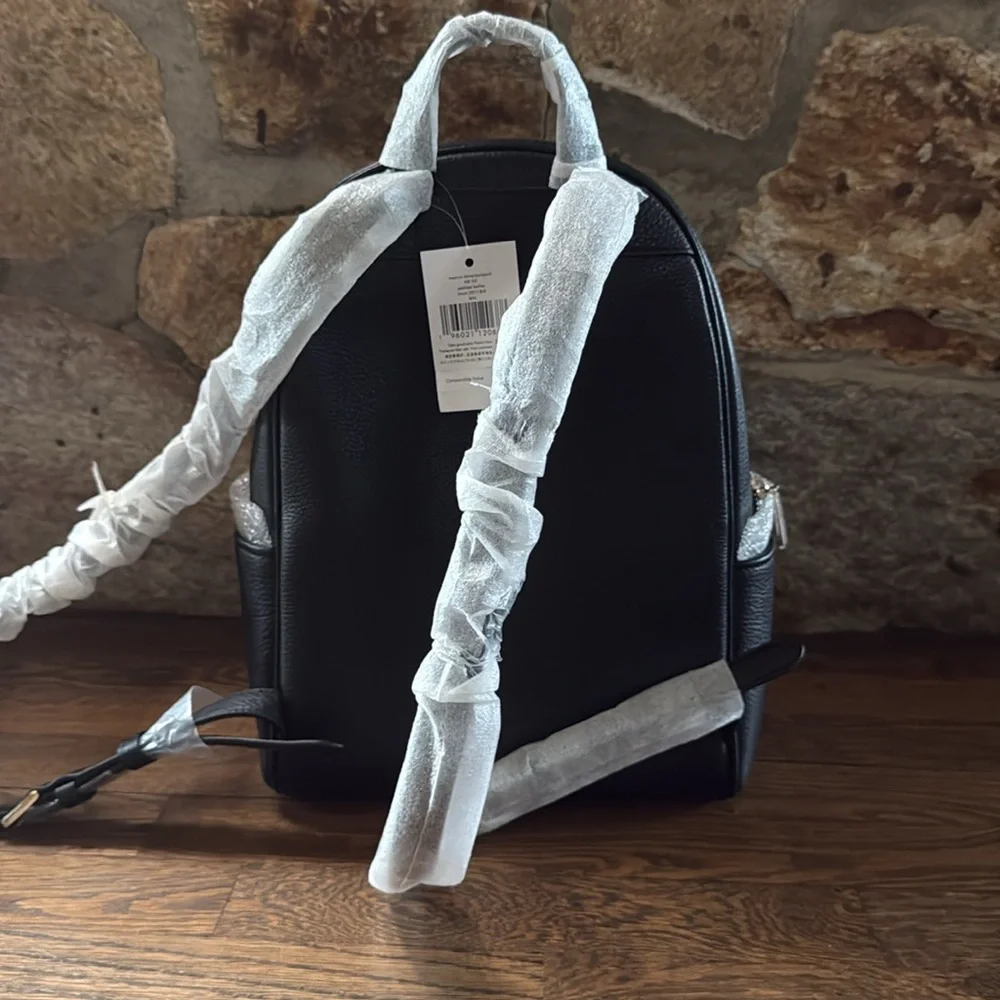 NWT Large Kate Spade Black Leather Backpack NWT